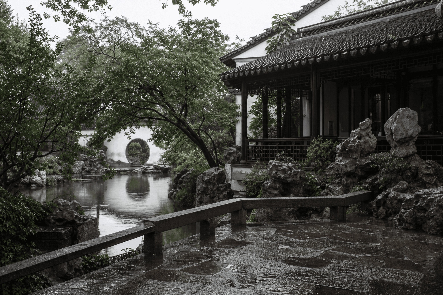 A classical garden in Jiangnan